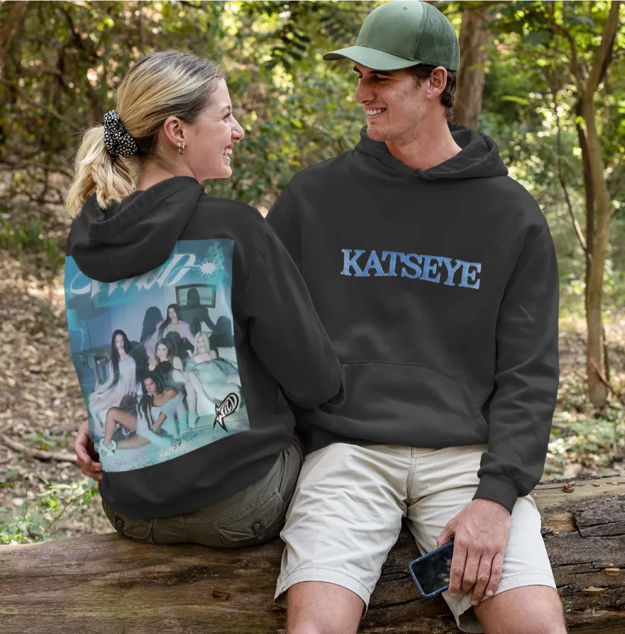 model wearing Katseye Wild Hoodie 2026 official