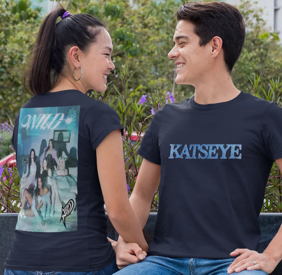 models wearing katseye wild t-shirt 2026 official