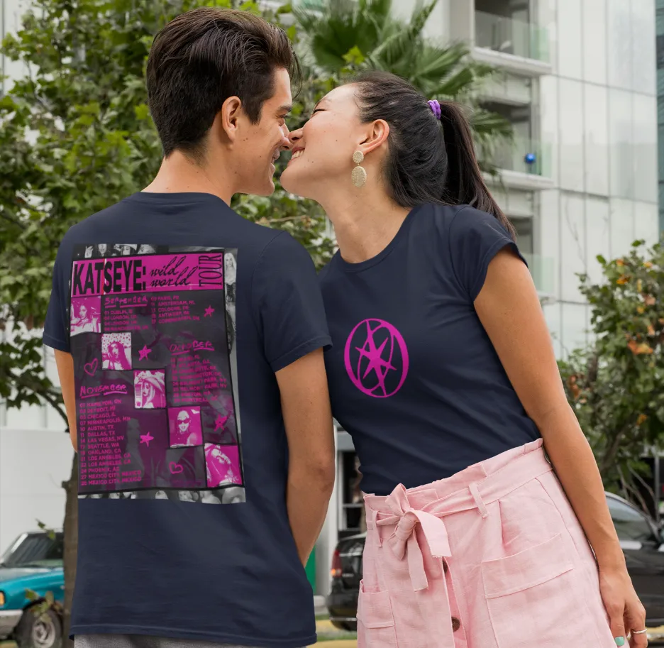model wearing katseye wild t-shirt 2026 official